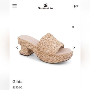 Chocolat Blu Women's Natural Woven Mules